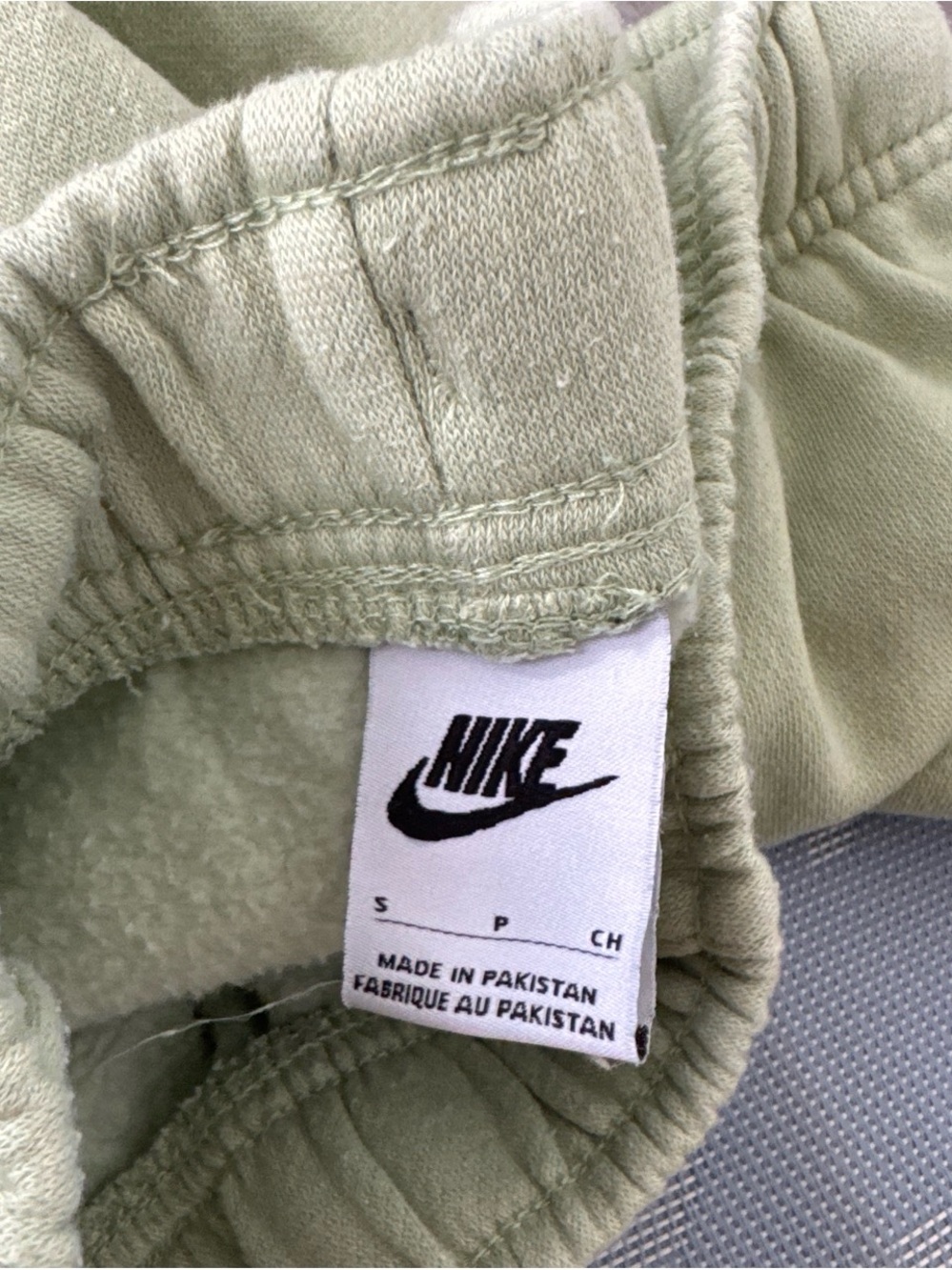 Nike Women's Pale Green Athletic Fleece Shorts - Picture 3 of 4